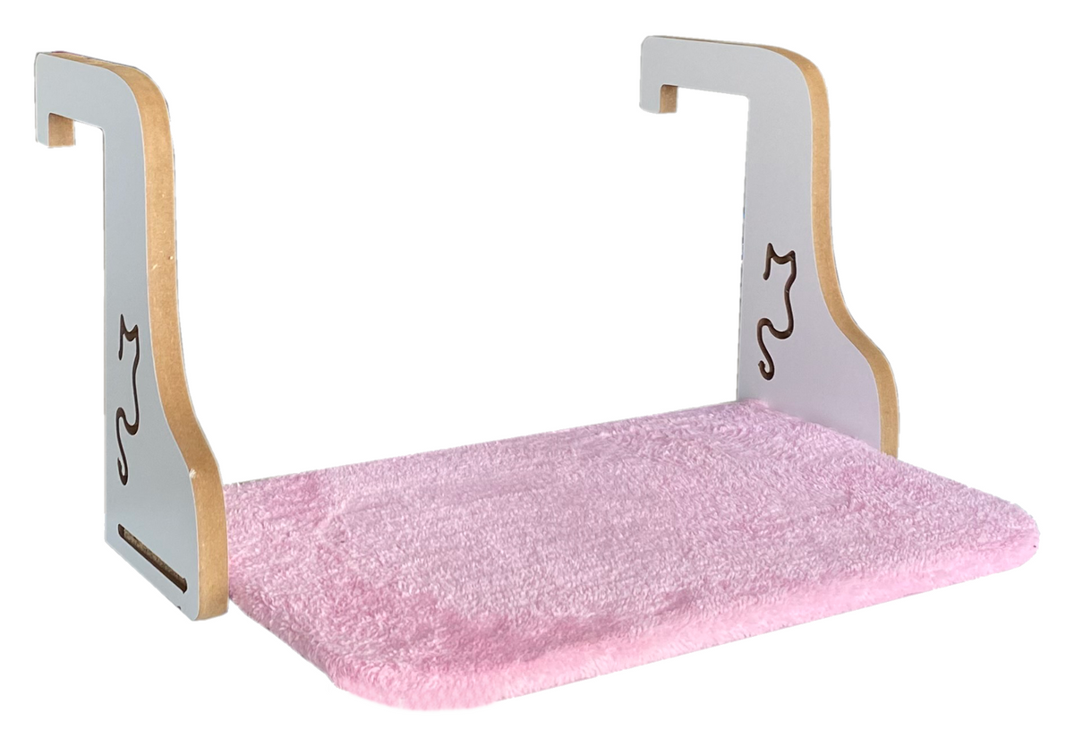 Ahşap Kedi Kalorifer Peteği Radyatör Yatağı 32 cm x 50 cm Pembe ( 15 kg ) - SF-RDYTR-PMB