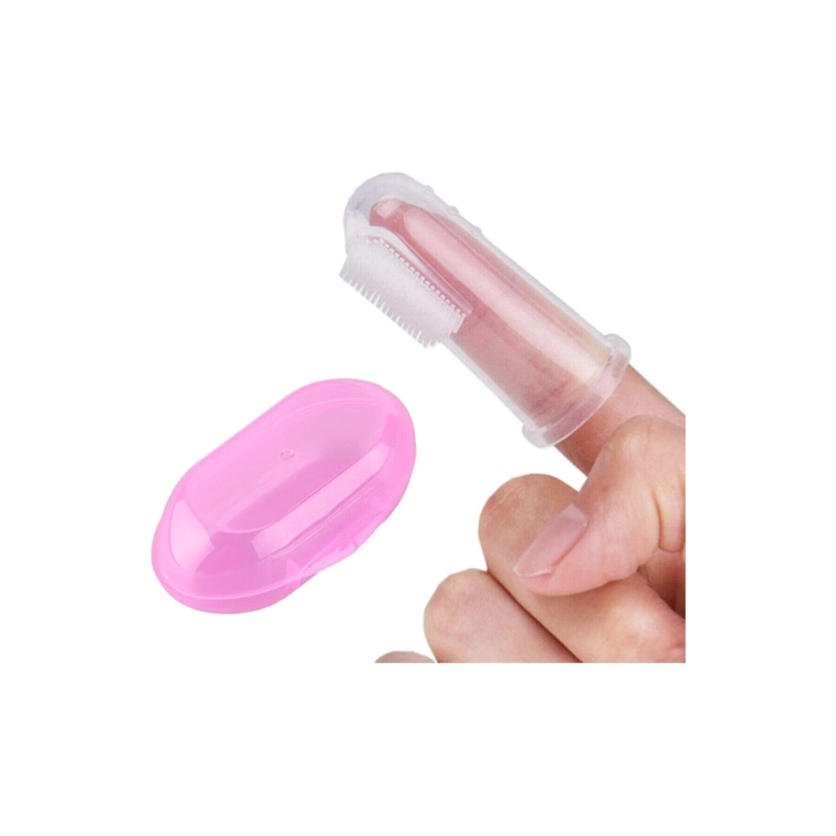 Markapet Kedi ve Köpek Parmak Diş Fırçası 5.5 cm Pembe - MDMCT-DF-P