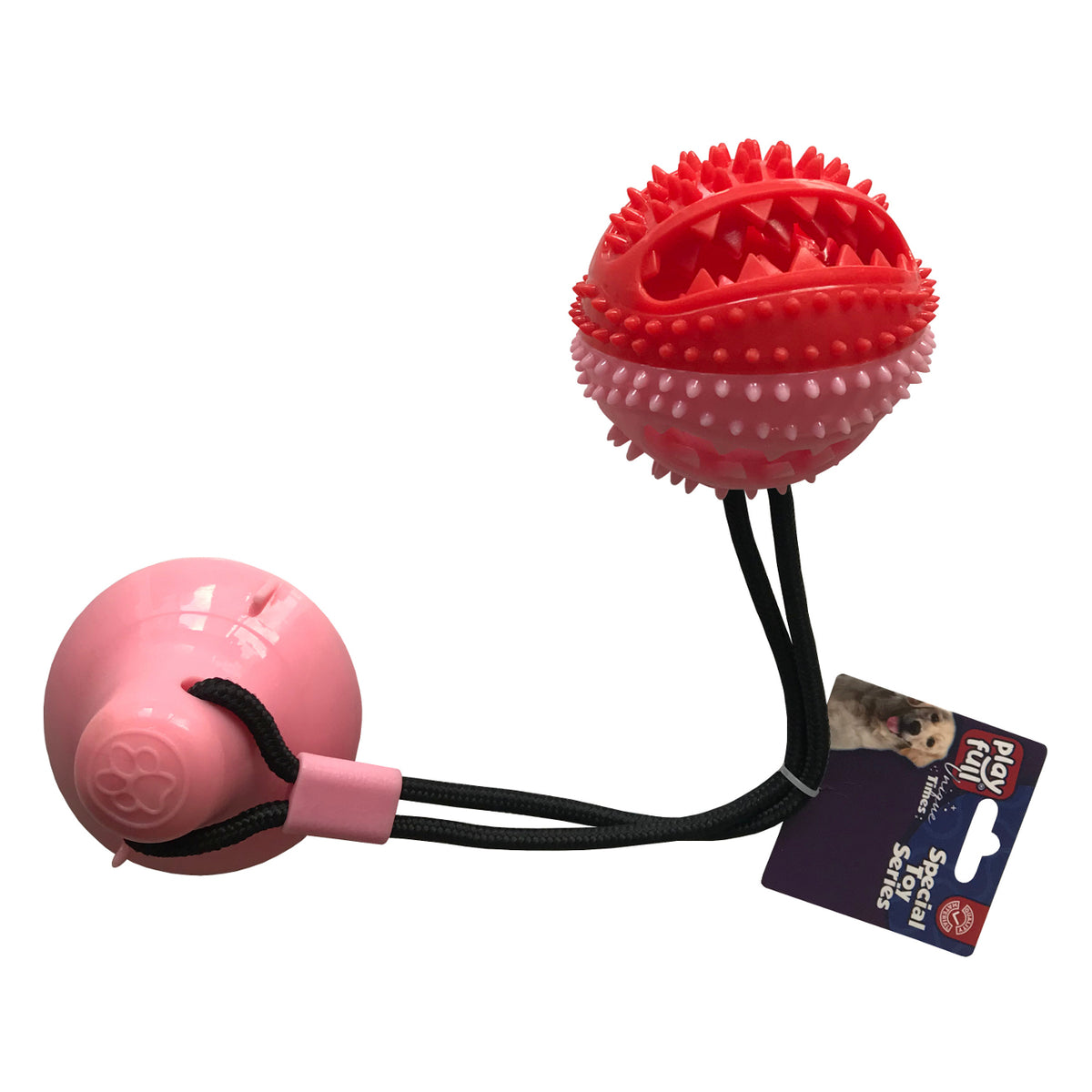 Playfull Yapışkanlı Ödül Hazneli Köpek Oyuncağı 7x9x54 Cm Pembe - PF-4026-PMB