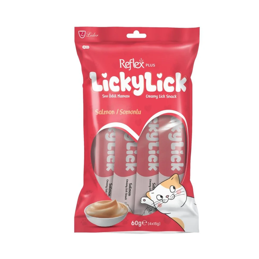 Reflex Plus Lickylick Somonlu Kedi Sıvı Ödül Maması 4x15gr - 13561