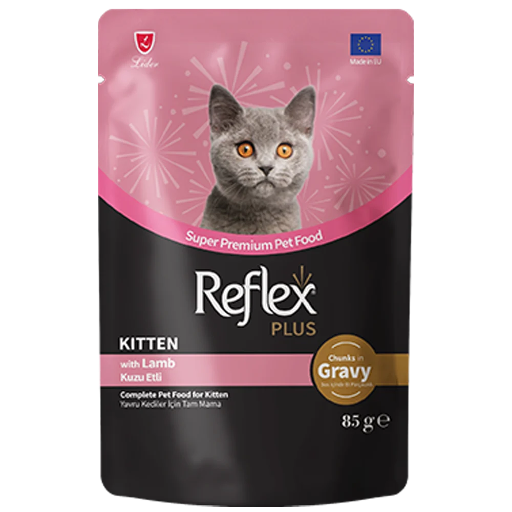 Reflex Plus Sos İçinde Parça Kuzu Etli Yavru Kedi Konservesi 85gr - 13562