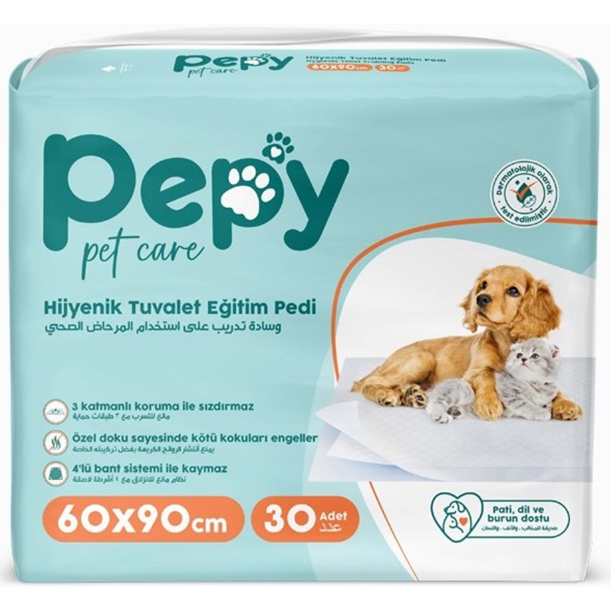 Pepy Evcil Hayvan Tuvalet Eğitim Pedi 60*90CM 30 Adet - 13121