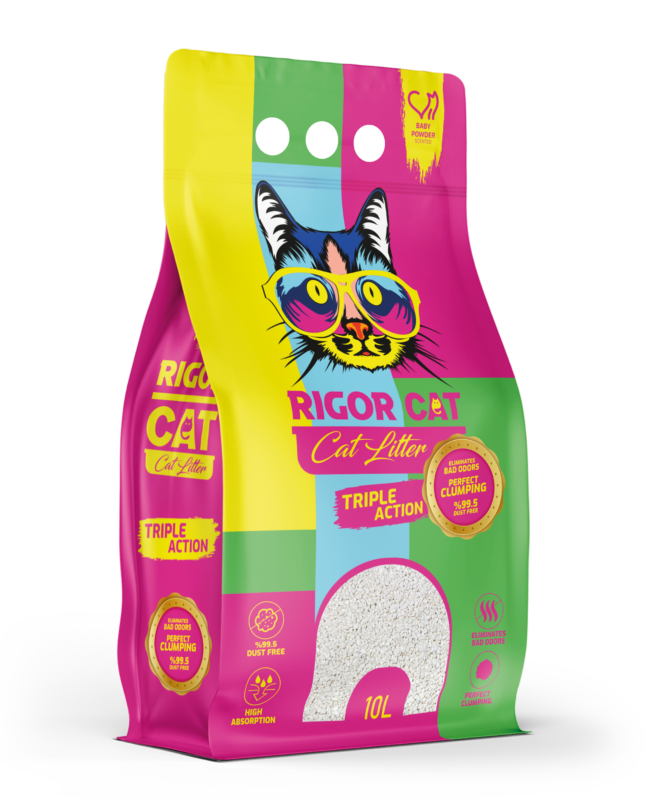 Rigor Bebek Pudralı İnce Taneli Kedi Kumu 10 lt - 13055-PDR