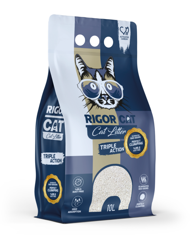 Rigor Aktif Karbonlu İnce Taneli Kedi Kumu 10 lt - 13055-AKRBN