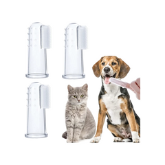 Markapet Kedi ve Köpek Parmak Diş Fırçası 5.5 cm Şeffaf - MDMCT-DF-S