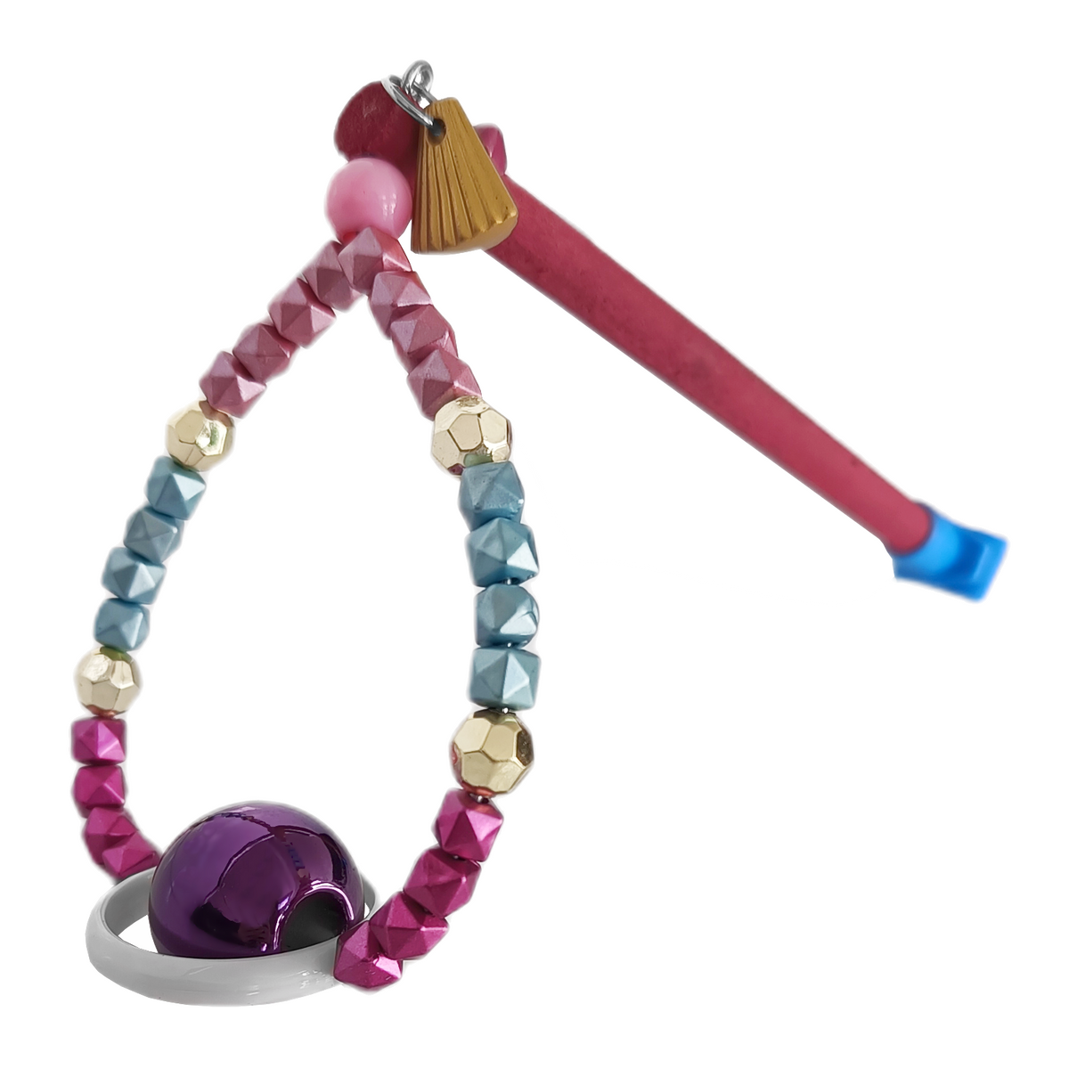 Markapet Tünekli Döner Toplu Kuş Oyuncağı 10 cm-16 cm Bordo - SF-BL-1003