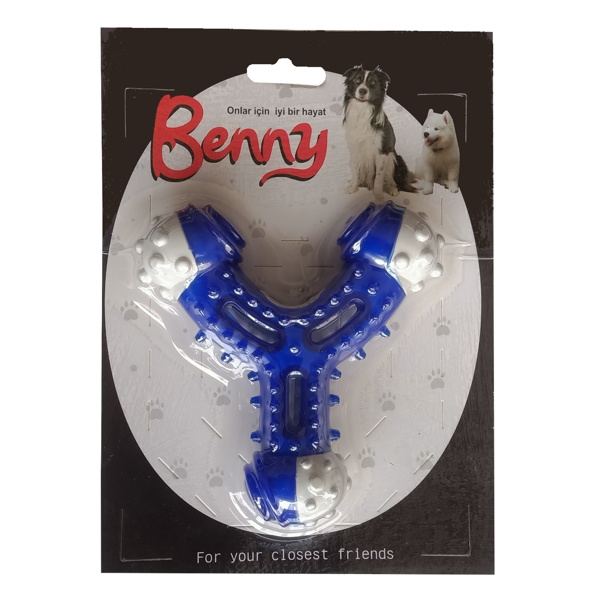 Benny Diş Kaşıma Köpek Oyuncağı Çatal 11 cm Mavi - BNY-1121-MV