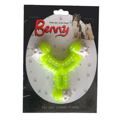 Benny Diş Kaşıma Köpek Oyuncağı Çatal 11 cm Yeşil - BNY-1121-YSL