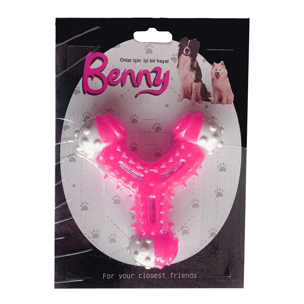Benny Diş Kaşıma Köpek Oyuncağı Çatal 11 cm Pembe - BNY-1121-PMB