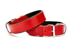 Doggie Konfor Deri El Yapımı Köpek Boyun Tasması 6x60-70 cm Kırmızı - BYT-6010M-KRMZ