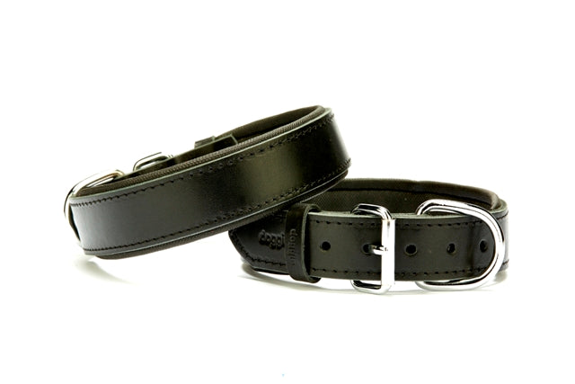 Doggie El Yapımı Konforlu Deri Köpek Tasması 3,5x45-50 cm Siyah - SBT-3510S-SYH