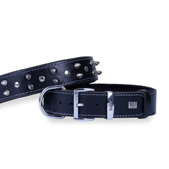 Doggie Çivili Deri Köpek Boyun Tasması 4x57-65 cm Siyah - SBT-4012L-SYH