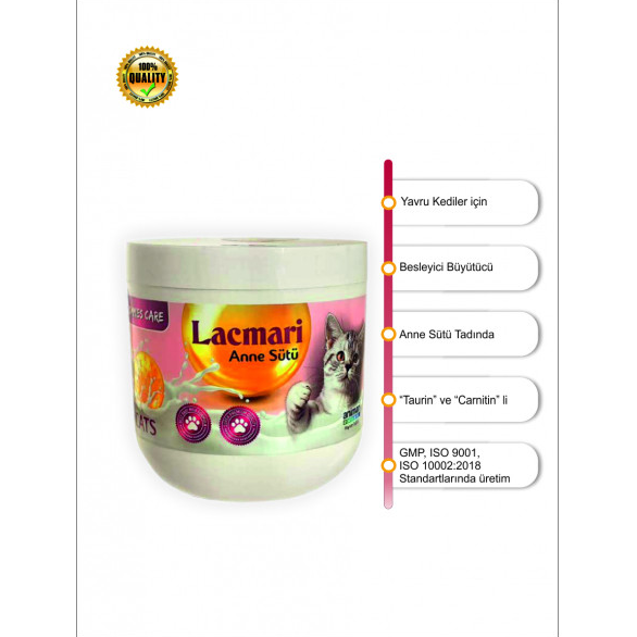 Animari Lacmari cat 200 gr Yavru Kediler Için Süt Tozu - 13303