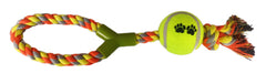Düğümlü Y Şekilli Tenis Toplu Köpek Oyuncağı 7-37 cm Sarı - SF-DISIPDGMY-SR