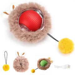 İnteraktif Şarjlı Kulaklı Hareketli Peluş Oyun Topu Kuyruklu 5 cm - DG-2339
