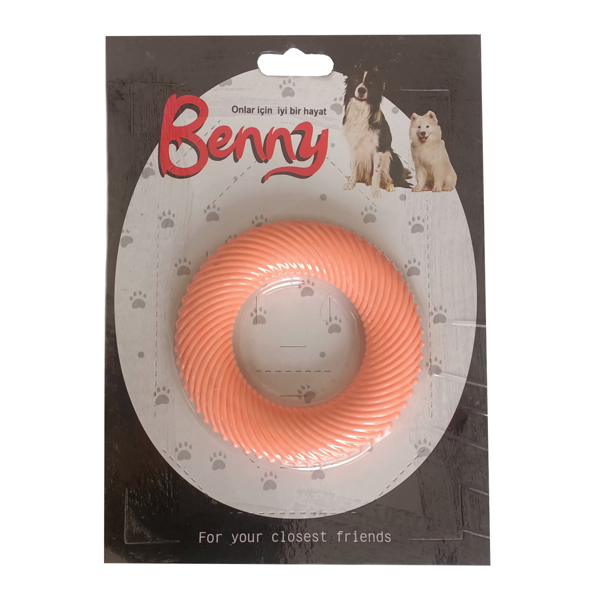 Benny Köpek Oyuncağı Yuvarlak 9,5 cm Somon Renk - BNY-1117-SMN