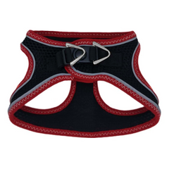 Üç Kilitli Sportif Kedi Köpek Göğüs Tasması 32-40 cm Medium Kırmızı-Siyah - SF-SPRTF-MKRMZSYH