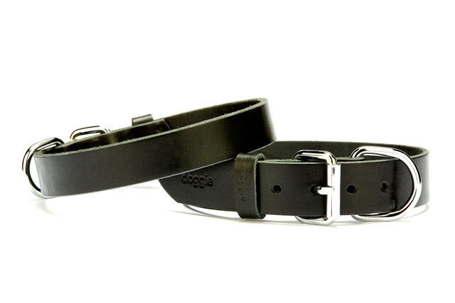 Doggie Deri El Yapımı Köpek Boyun Tasması 1,5x32-37 cm Siyah - TBT1510L-SYH