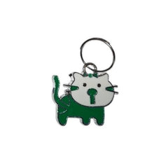 Kedi Köpek Tasma Aksesuarı Kedili İsimlik 1.5×2 cm Yeşil - 17-1-26-YSL