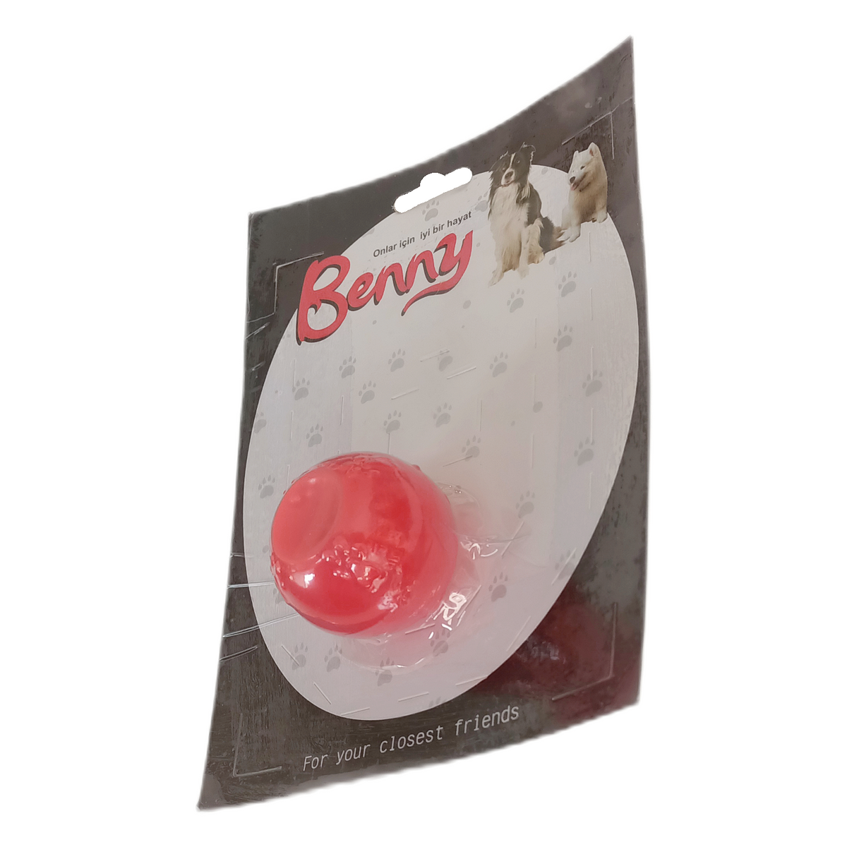 Benny Köpek Oyuncağı Sert Top 5 cm Kırmızı - BNY-1112-KRMZ