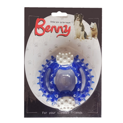 Benny Diş Kaşıma Köpek Oyuncağı Yuvarlak 9,5 cm Mavi - BNY-1123-MV