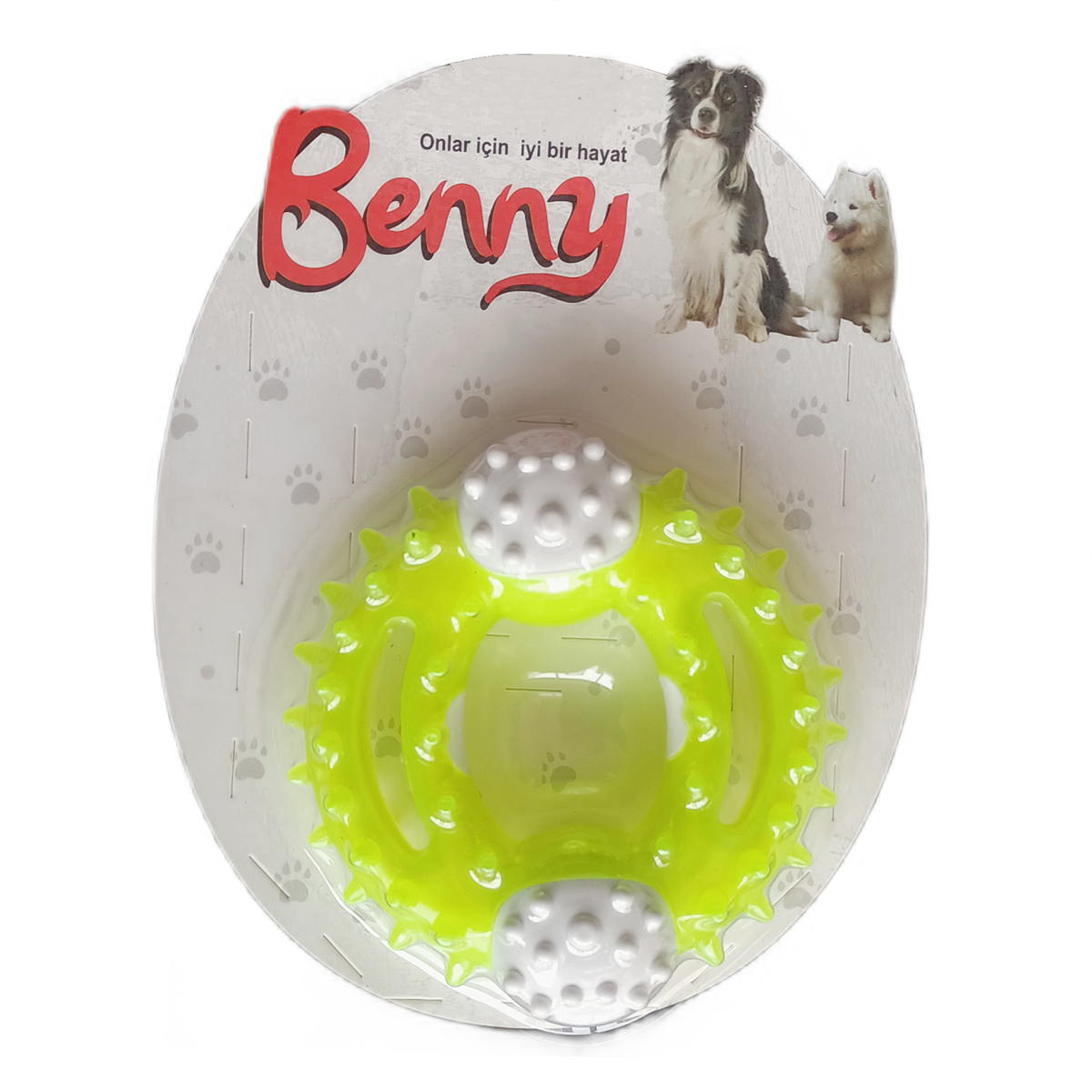 Benny Diş Kaşıma Köpek Oyuncağı Yuvarlak 9,5 cm Neon Yeşil - BNY-1123-NNYSL