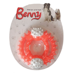 Benny Diş Kaşıma Köpek Oyuncağı Yuvarlak 9,5 cm Turuncu - BNY-1123-TRNC