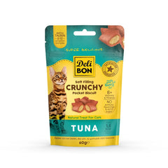 Delibon Cruncy İçi Dolgulu Ödül Bisküvisi - Tunalı 60gr - TUNAPOCKET60