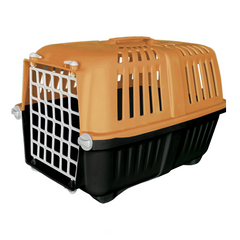 Markapet Sert Plastik Kedi Köpek Taşıma Çantası 28 X 44 X 32 cm Turuncu Siyah - SF-TSM-TSRT-TRNC