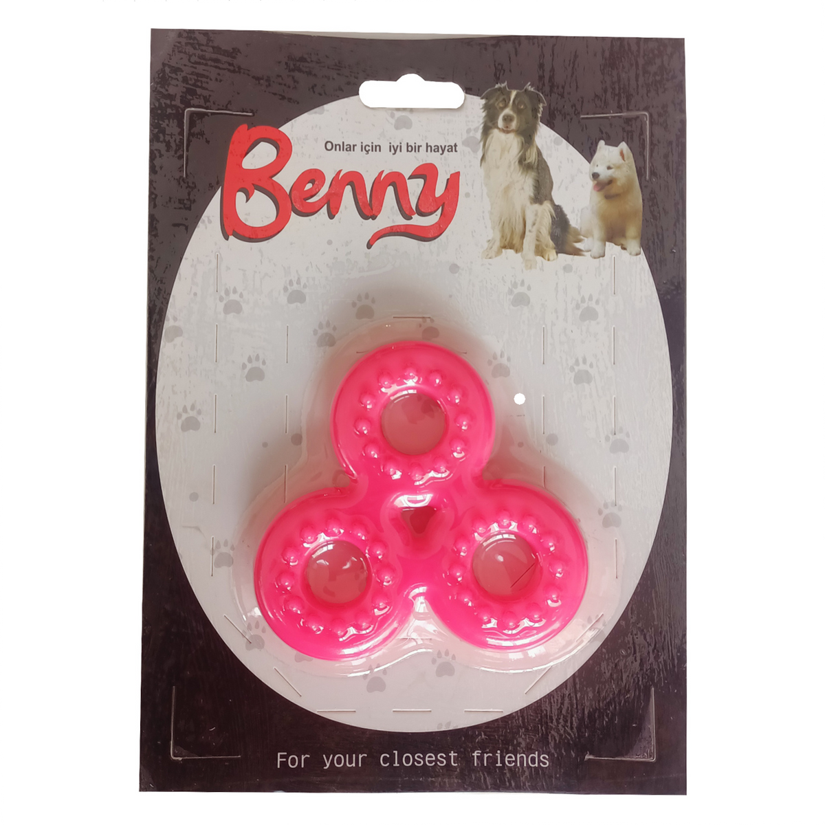 Benny Köpek Oyuncağı Üçlü Halka 9 x 9 cm Pembe - BNY-1119-PMB