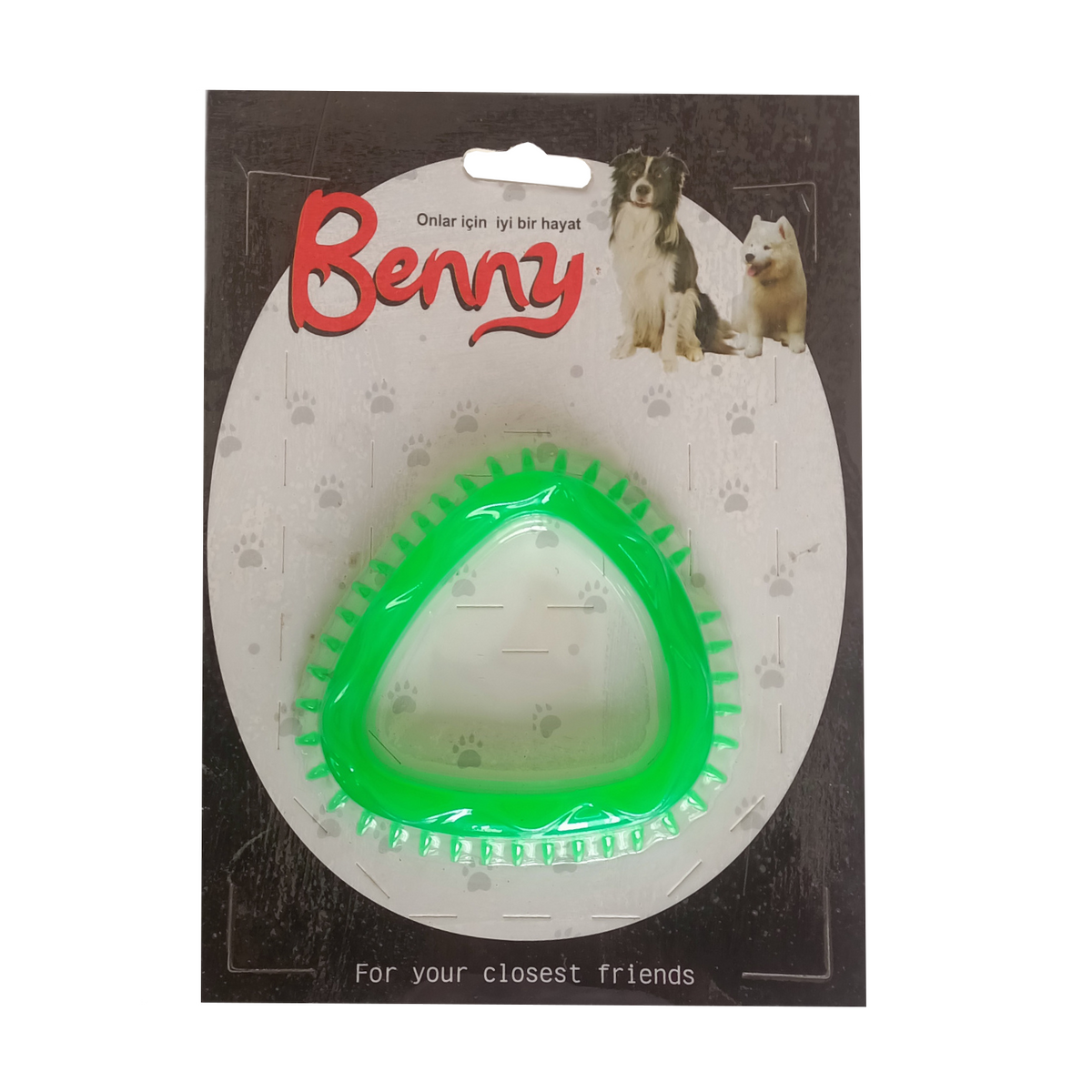 Benny Köpek Oyuncağı Üçgen 8 x 8.5 cm Yeşil - BNY-1116-YSL