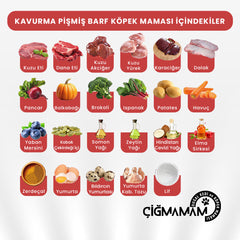 Çiğmamam Kavurma 3.250 Gr 271 Gr'lık - Pişmiş BARF - Türkiyede İLK