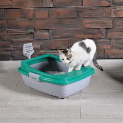 Karamel Pet Izgaralı Açık Kedi Tuvaleti Çeşitli Renklerde + Kürek Hediyeli - KP-ARS-TVLT-KRSK