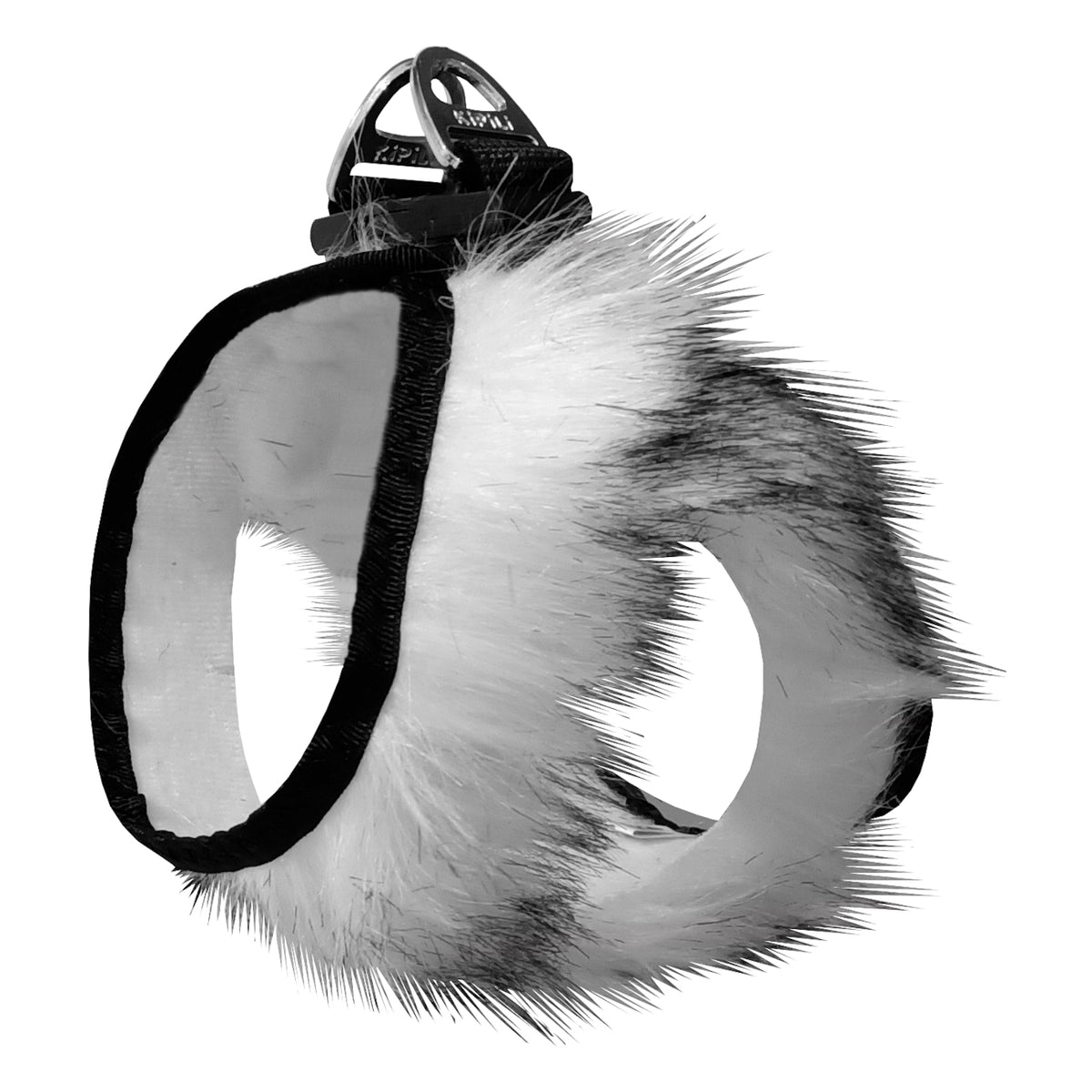 Üç Kilitli Peluş Kedi Köpek Göğüs Tasması 20-24 cm XXX-Small Kırçıl - SF-PLS-XXXSKRCL