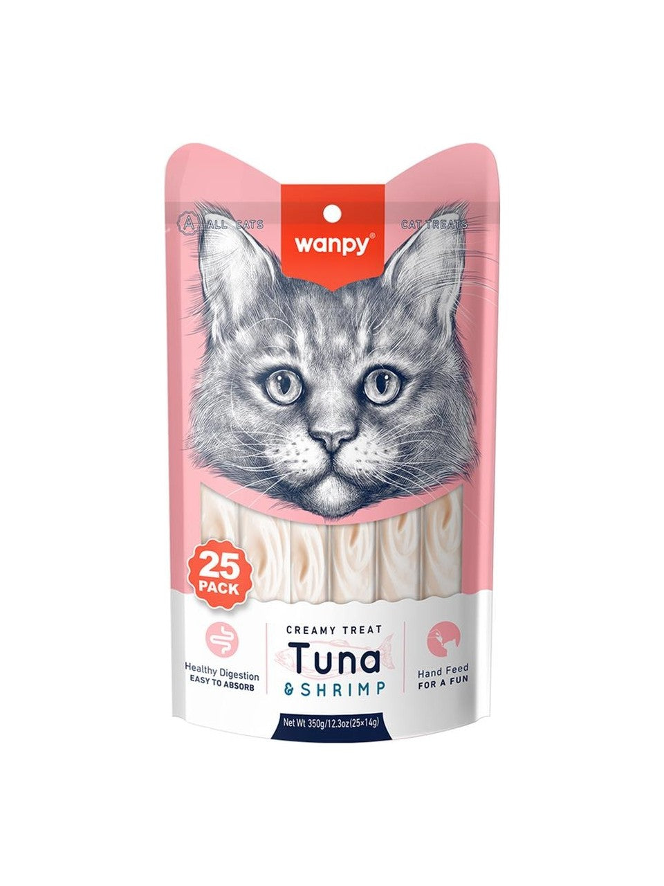 Wanpy Ton Balıklı Karidesli Krema Likit Kedi Ödülü 5X14GR - PIWP-022