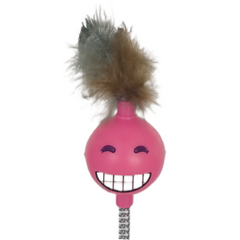 Markapet Yaylı Vantuzlu Hacıyatmaz Kedi Oyuncağı 30 cm Pembe - SF-YYLHCYTMZ-PMB