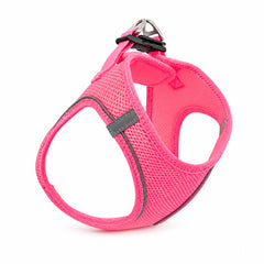 Nefes Alan Kumaş Air Mesh Kedi Köpek Göğüs Tasması X Small 32x36 cm Neon Pembe - KP-TMX-XS-NPMB
